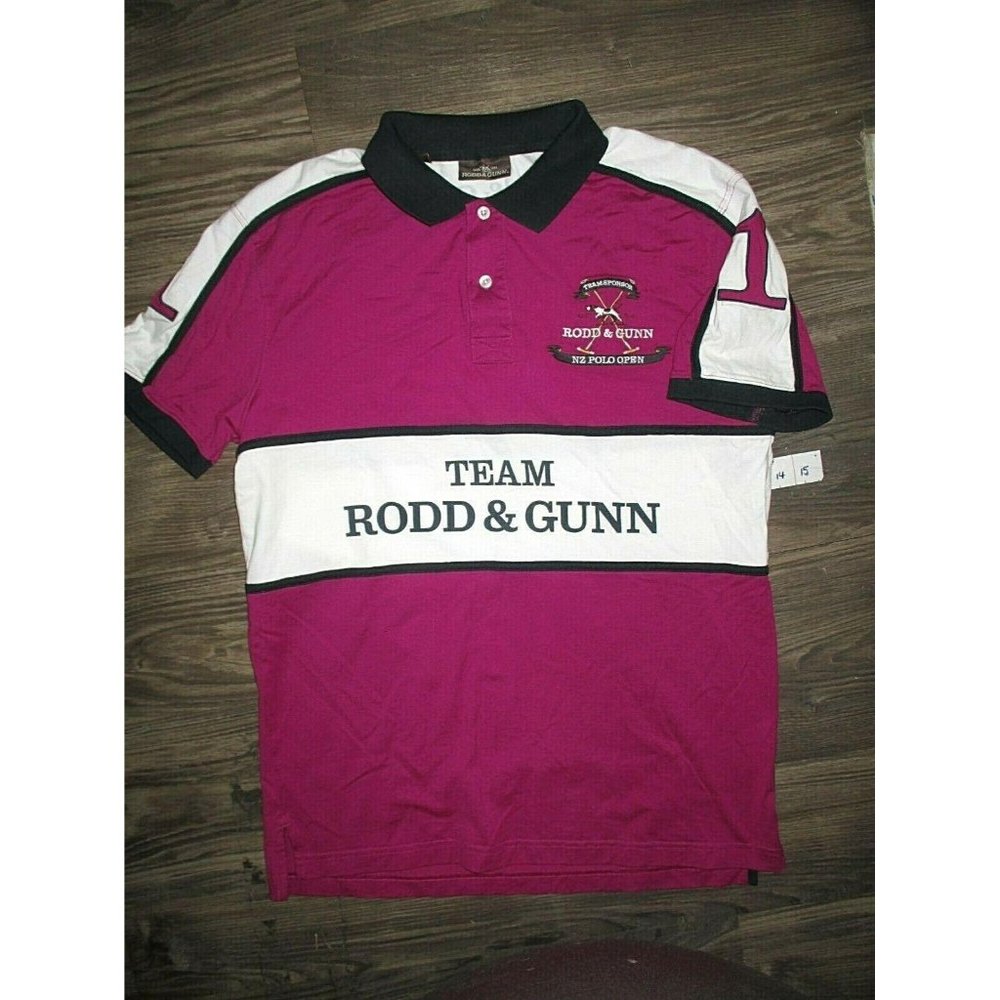 Rodd & Gun LARGE Short Sleeve Polo Shirt Purple Co